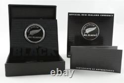 New Zealand 2011 Silver Dollar Proof Coin All Blacks Silver Fern