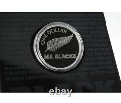 New Zealand 2011 Silver Dollar Proof Coin All Blacks Silver Fern