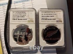 New Zealand 2011 Silver Dollar Proof Coins All Blacks & The Haka NGC PF69