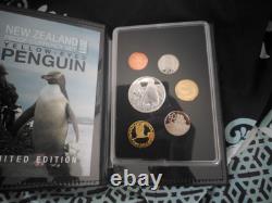 New Zealand 2011 Silver Proof Yellow Eyed Penguin-Low mintage-annual NZ set