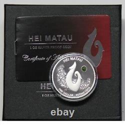 New Zealand 2012 1 OZ Silver Proof Coin Maori Art Hei Matau