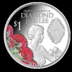 New Zealand 2012 1 OZ Silver Proof Coin- Queen E II DIAMOND JUBILEE New Zealand 2012 1 OZ Silver Proof Coin- Queen E II DIAMOND JUBILEE