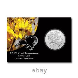 New Zealand 2012 1OZ Silver Coin Kiwi Treasures Specimen New Zealand 2012 1OZ Silver Coin Kiwi Treasures Specimen