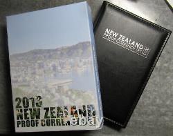 New Zealand 2013 Annual 6 coin Proof Set inc Bat silver 5 Five Dollar Coin