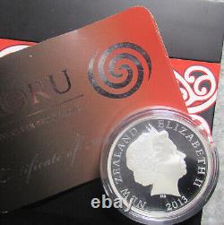 New Zealand 2013 Maori Art Koru Silver Proof $1 One Dollar coin Nice