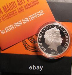New Zealand 2014 Maori Art Papatuanuku and Ranginui Silver Proof One Dollar coin