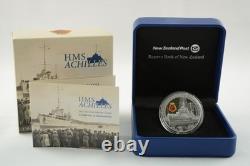 New Zealand 2014 Silver Dollar Proof Coin HMS Achilles