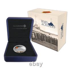 New Zealand 2014 Silver Dollar Proof Coin HMS Achilles