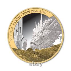 New Zealand 2014 Silver Dollar Proof Coin The Hobbit Battle of the Fiv