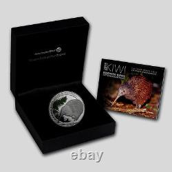 New Zealand- 2015 1 OZ Silver Proof Coin- Brown Kiwi Coin