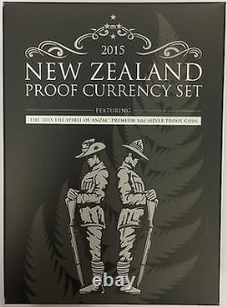 New Zealand 2015 Silver Proof Coin Set- ANZAC! Rare