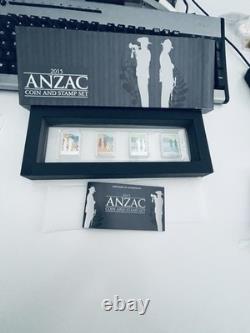 New Zealand 2015 Silver Proof Coin & Stamp Set ANZAC