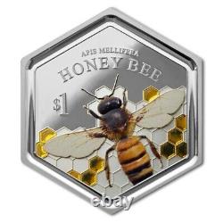 New Zealand -2016 1 OZ Silver Proof Coin- HoneyBee! Rare