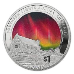 New Zealand 2017 Southern Lights 1 OZ Silver Proof Coin