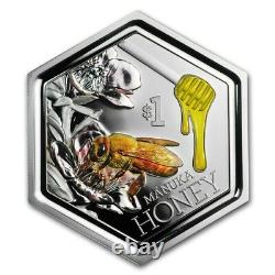 New Zealand 2018 1 OZ Silver Proof Coin- Manuka Honey Bee