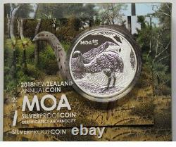 New Zealand 2018 1 OZ Silver Proof Coin Moa Coin
