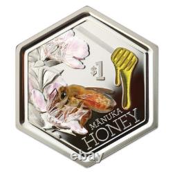 New Zealand 2018 Silver Dollar Proof Coin Manuka Honey