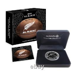 New Zealand 2019 1 OZ Silver Proof Coin- All Blacks Rugby World Cup