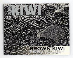 New Zealand 2019 Silver $20 Proof Coin Brown Kiwi 1KG NGC PF70