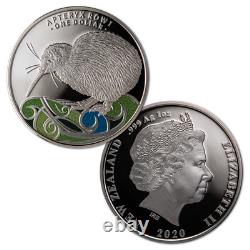 New Zealand 2020 1 OZ Silver Proof Dollar Coin- Rowi Kiwi Coin