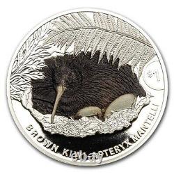 New Zealand 2021 1 OZ Silver Kiwi Proof Coin- Brown Kiwi Coin