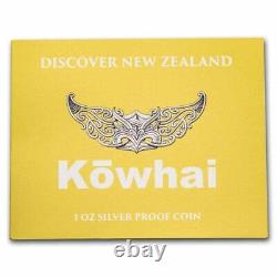New Zealand 2021 1 OZ Silver Proof Coin- Discover New Zealand Kowhai