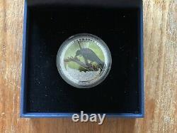 New Zealand 2021 1 OZ Silver Proof TUI one dollar coin box and COA