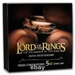 New Zealand 2021 The Lord of the Rings 5 oz Silver Proofs- Nine Companions