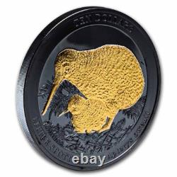 New Zealand 2022 5 OZ Silver Kiwi Proof Coin- Brown Kiwi Coin