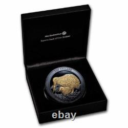 New Zealand 2022 5 OZ Silver Kiwi Proof Coin- Brown Kiwi Coin