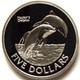 New Zealand 5 Dollars 2002 Silver 999 Proof, Hector's Dolphin, Rare