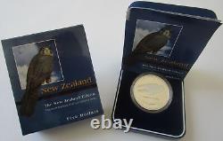 New Zealand 5 Dollars 2006 Wildlife Falcon / Karearea Silver Proof