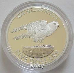 New Zealand 5 Dollars 2006 Wildlife Falcon / Karearea Silver Proof