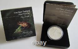New Zealand 5 Dollars 2008 Wildlife Hamilton's Frog Silver Proof