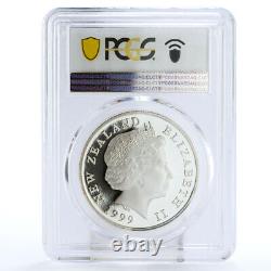 New Zealand 5 dollar Native Birds Series Morepork PF69 PCGS silver coin 1999