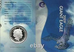 New Zealand BIRDS GIANT EAGLE 1 Oz Pure Silver Coin