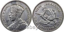 New Zealand. Coin 1 shilling. 1935 (Silver KM#3. XF/aUnc)