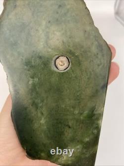 New Zealand EPNS Silver Plated Kiwi Bird on Pounamu Greenstone Base Ornament