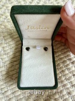 New Zealand Jaslin Jade Sterling Silver Love Heart Stud Earrings New