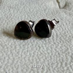 New Zealand Jaslin Jade Sterling Silver Love Heart Stud Earrings New