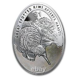 New Zealand Kiwi 2016 1 OZ Silver Proof Coin- Kiwi Egg Specimen