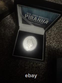 New Zealand Mint 2013 Real River Monsters Piranha 1 Dollar Silver Coin