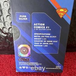 New Zealand Mint 2023 Action Comics #1 2 oz. 999 Silver Coin 00911
