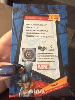 New Zealand Mint 2023 Marvel Thor Chibi Coin 1 oz. 999 Fine Silver #903/1800
