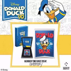 New Zealand Mint Donald Duck 90th Anniv. #1 since 1934! (5oz). 999 Silver Coin