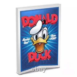 New Zealand Mint Donald Duck 90th Anniv. #1 since 1934! (5oz). 999 Silver Coin