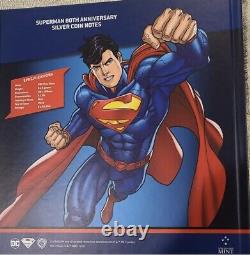 New Zealand Mint Superman 80TH Anniversary 5g Silver CoinNote Collection 6 Notes