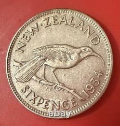 New Zealand Silver Coin Set! Fern, Half Crown, Shilling and Pence