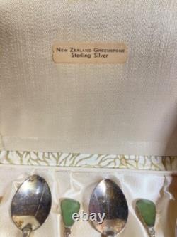 New Zealand Sterling Silver Spoons with Greenstone