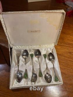 New Zealand Sterling Silver Spoons with Greenstone
